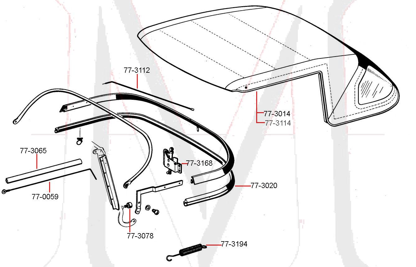 107Soft_top2FinalW3vwGvX14deCy 380SL 450SL 560SL SONNENDECK CANVAS CONVERTIBLE TOP