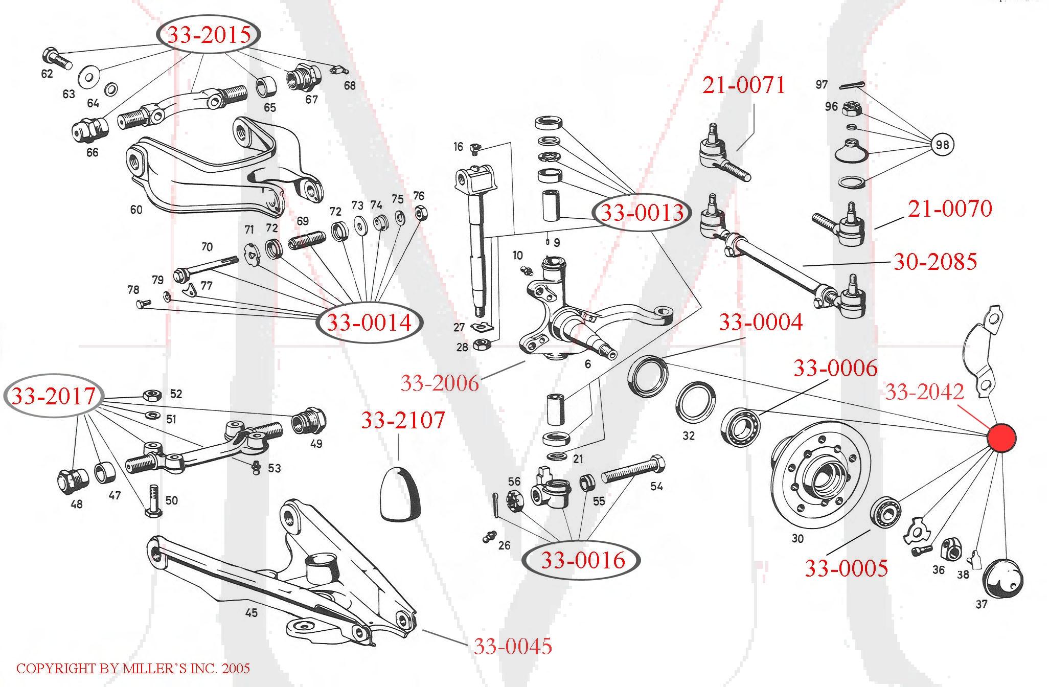 33-2017 LOWER INNER ARM SHAFT KIT