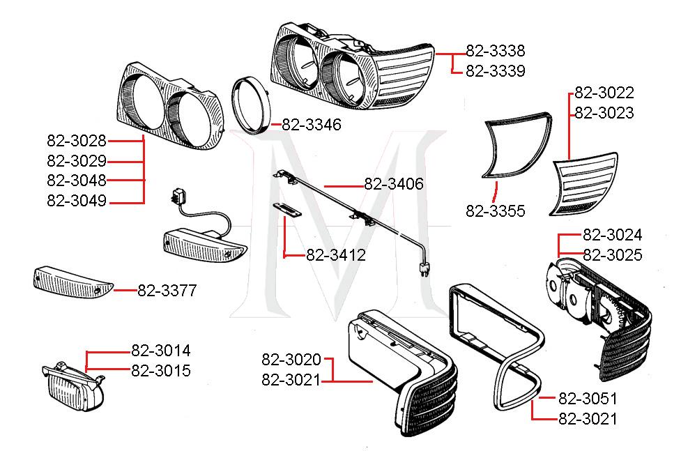 82_3338r HEADLIGHT ASSEMBLY - U.S.