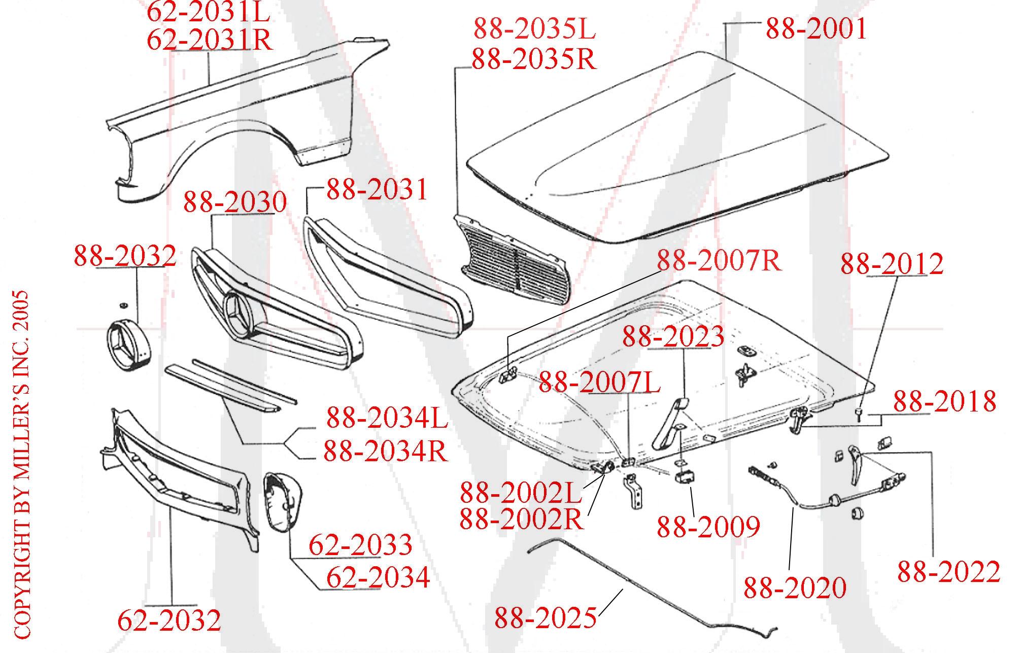 62-2031r FRONT FENDER