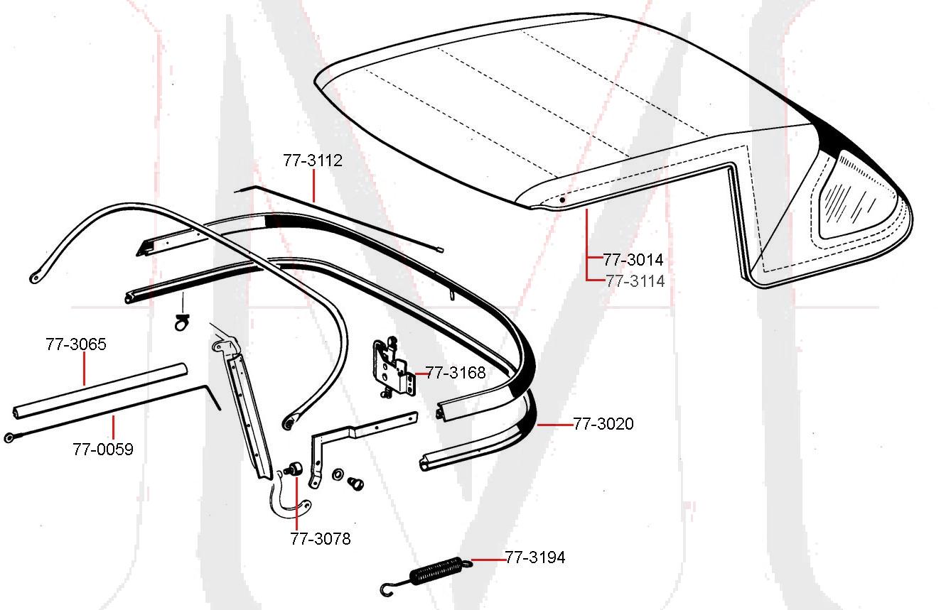77-3065r SIDE TENSIONER CABLE PAD