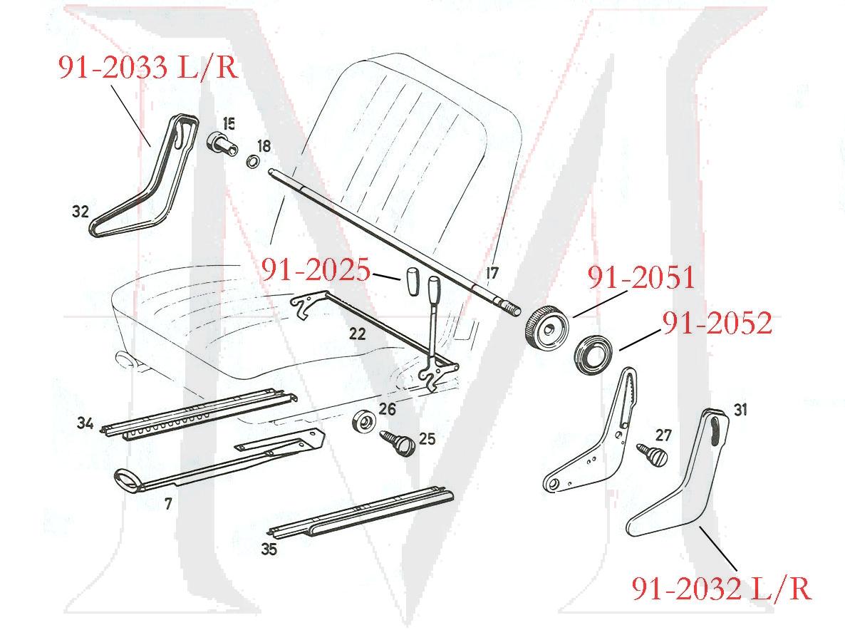 91-2052 SEAT ADJUSTMENT WHEEL COVER