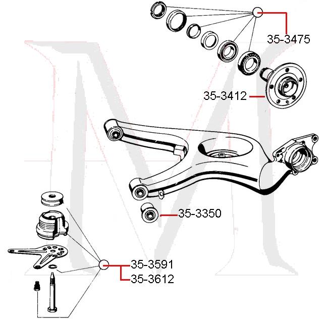 35-3591 SUBFRAME MOUNT KIT - REAR SLC