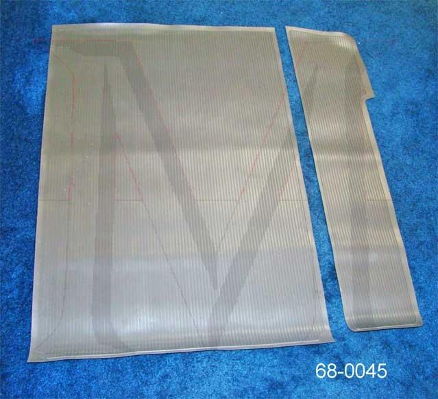 68-0045 TWO PIECE RUBBER TRUNK MAT SET