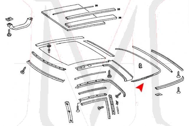 79-3219 HARDTOP REAR BASE SEAL