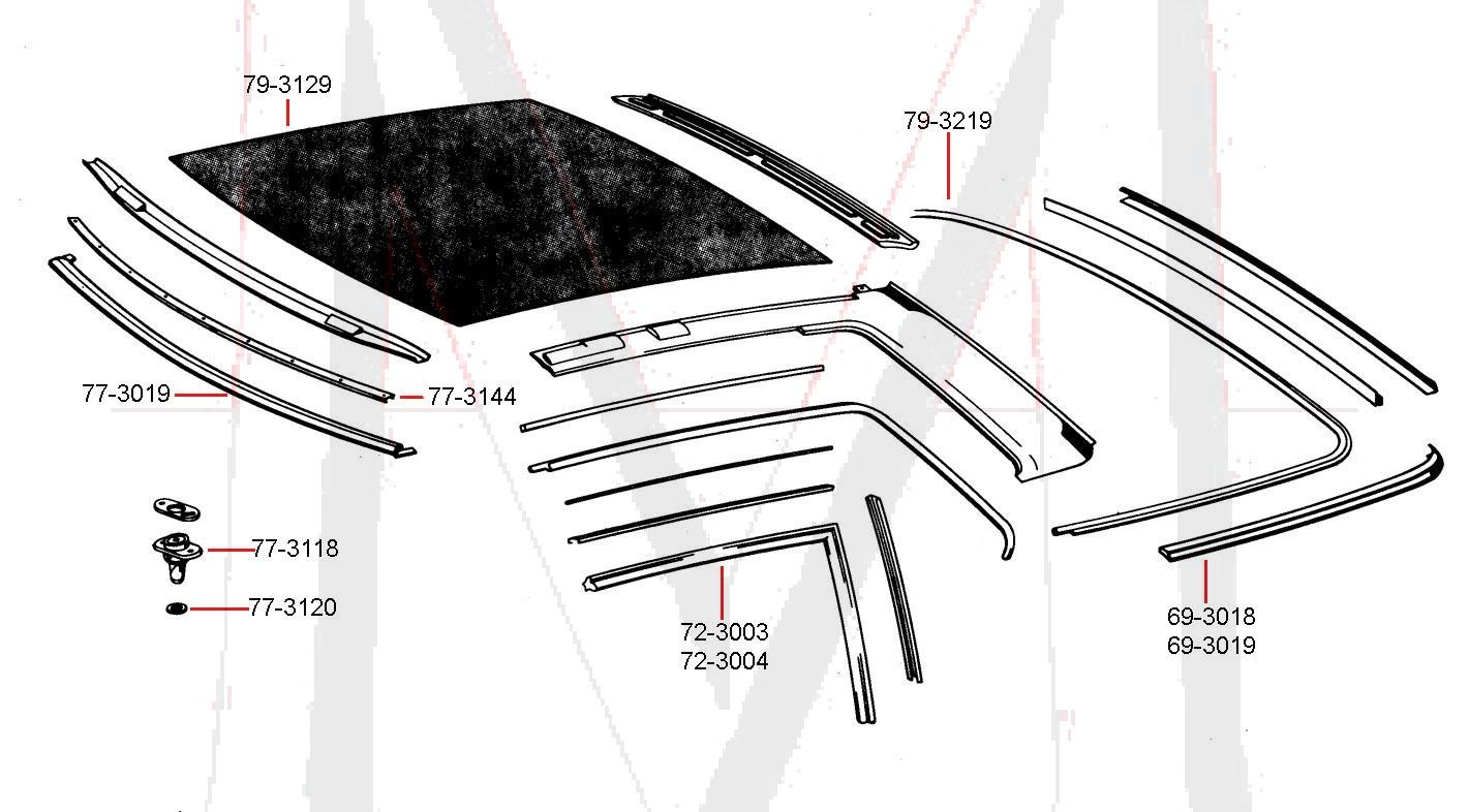 77-3144 FRONT TOP SEAL RAIL