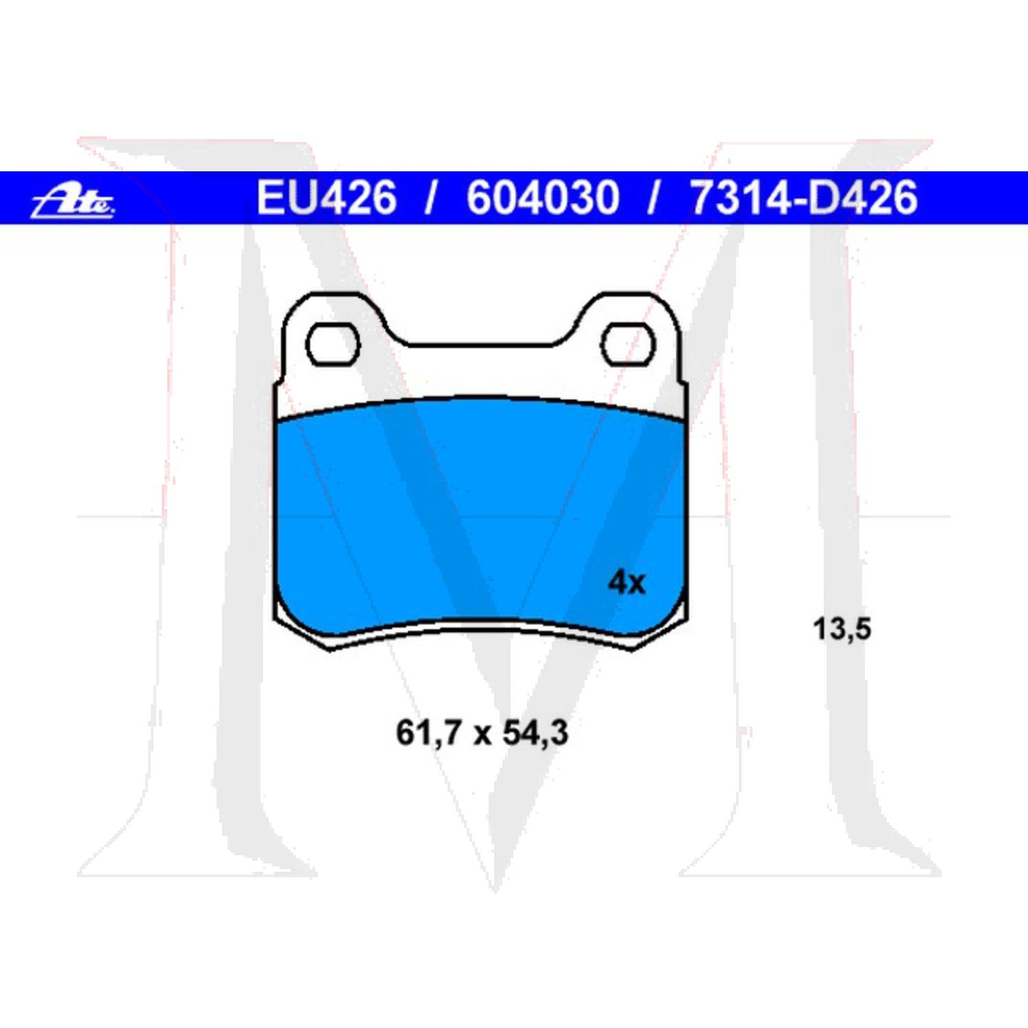 AE_604030_Fro REAR BRAKE PADS